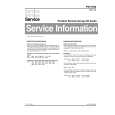 PHILIPS FWV780 Manual de Servicio